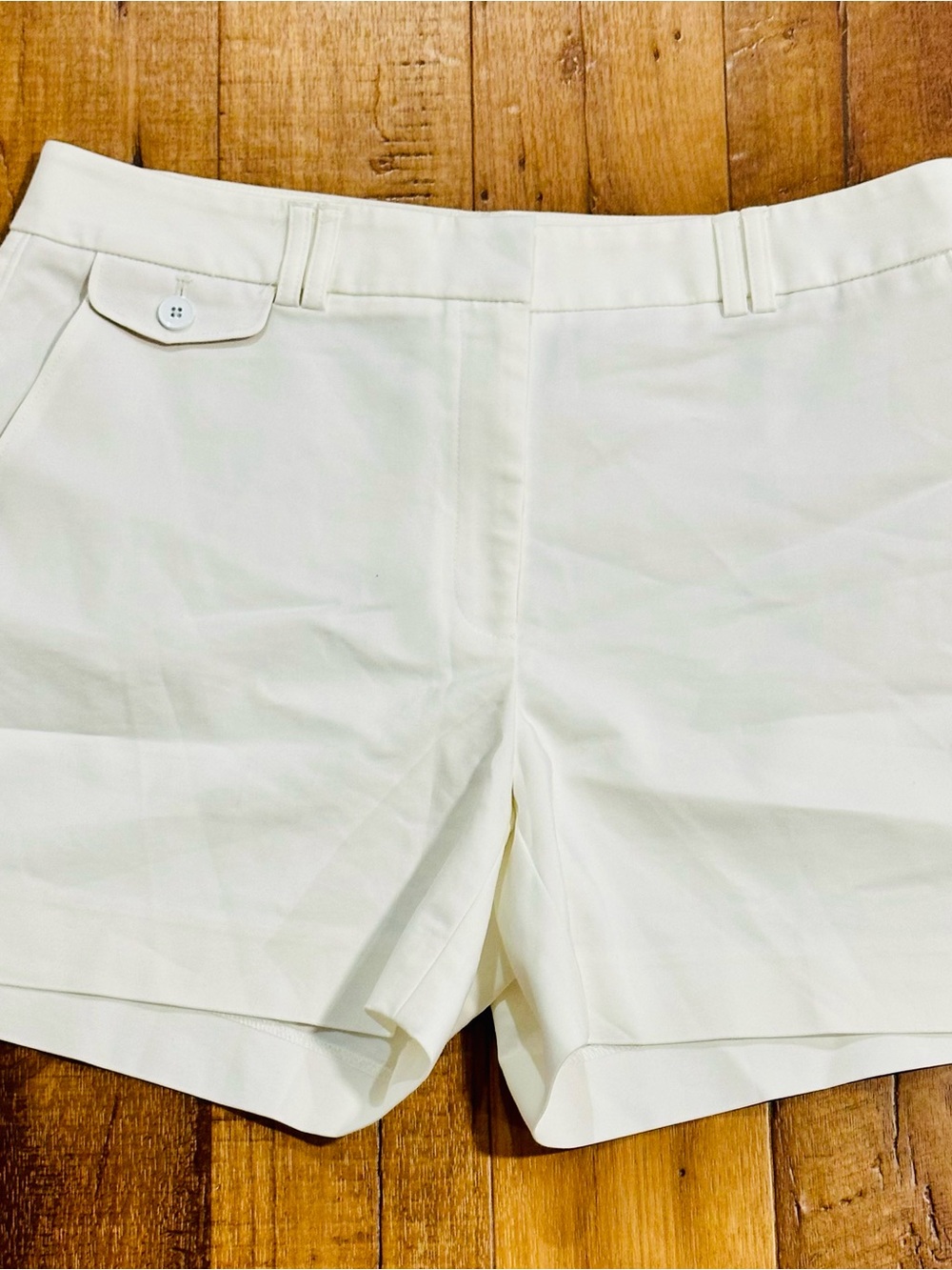 White House Black Market White Tailored Bermuda Shorts
